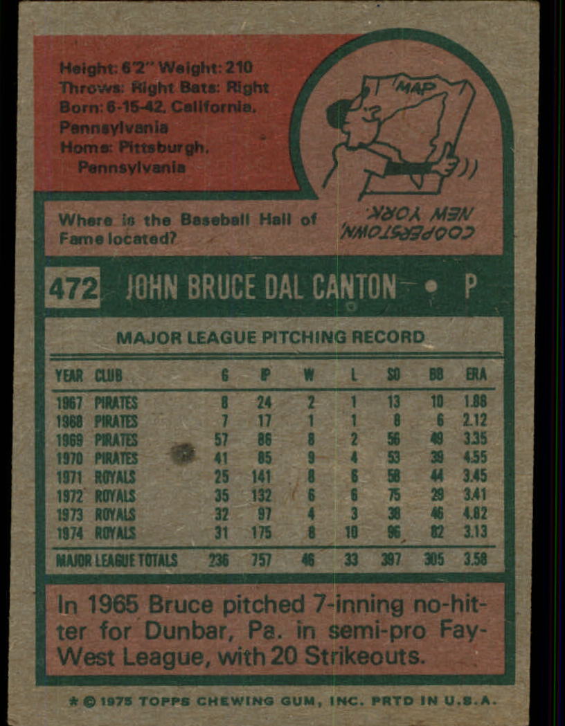 1975 TOPPS BASEBALL ASSORTED SINGLES U-PICK #412-506 - Picture 292 of 500