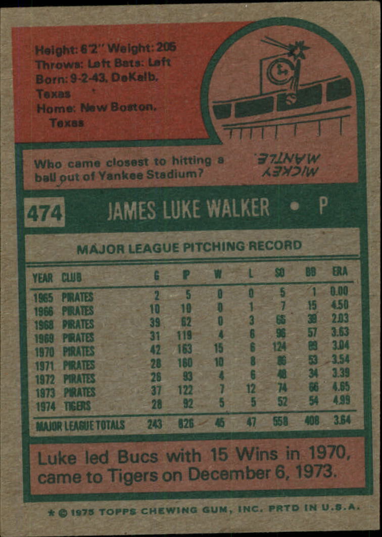 1975 TOPPS BASEBALL ASSORTED SINGLES U-PICK #412-506 - Picture 312 of 500