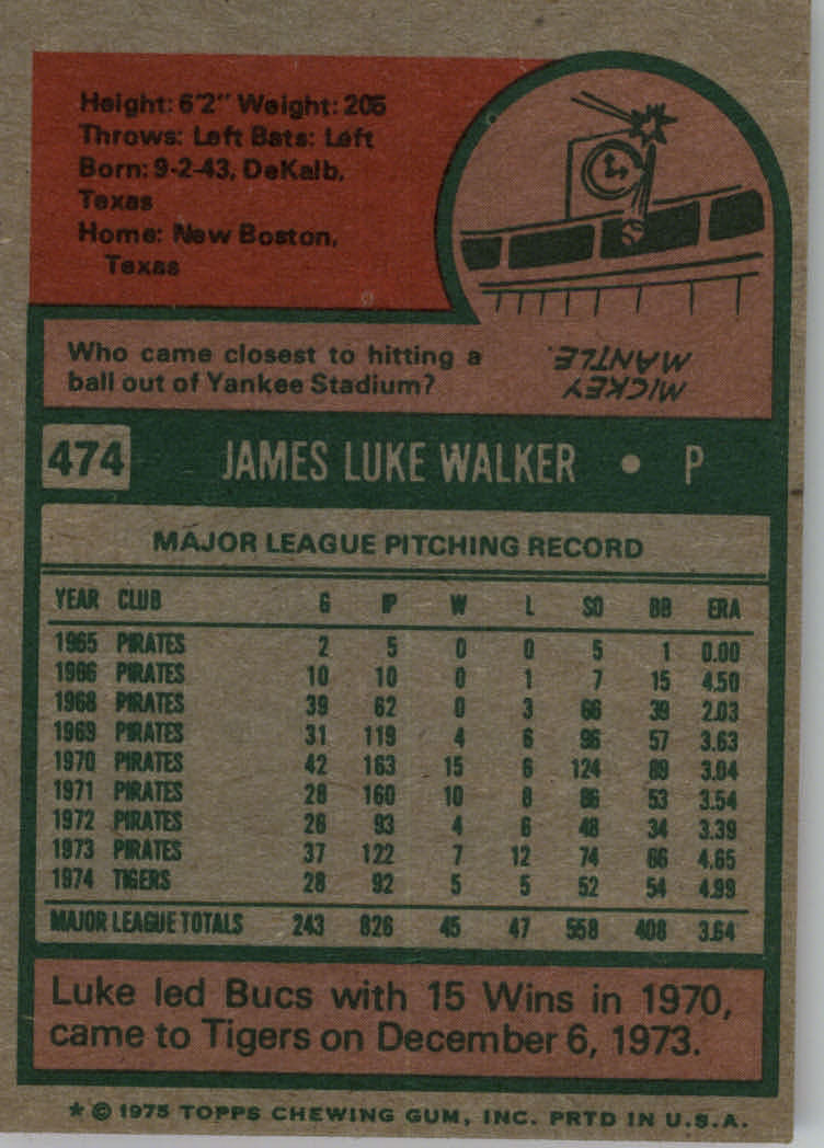 1975 TOPPS BASEBALL ASSORTED SINGLES U-PICK #412-506 - Picture 316 of 500