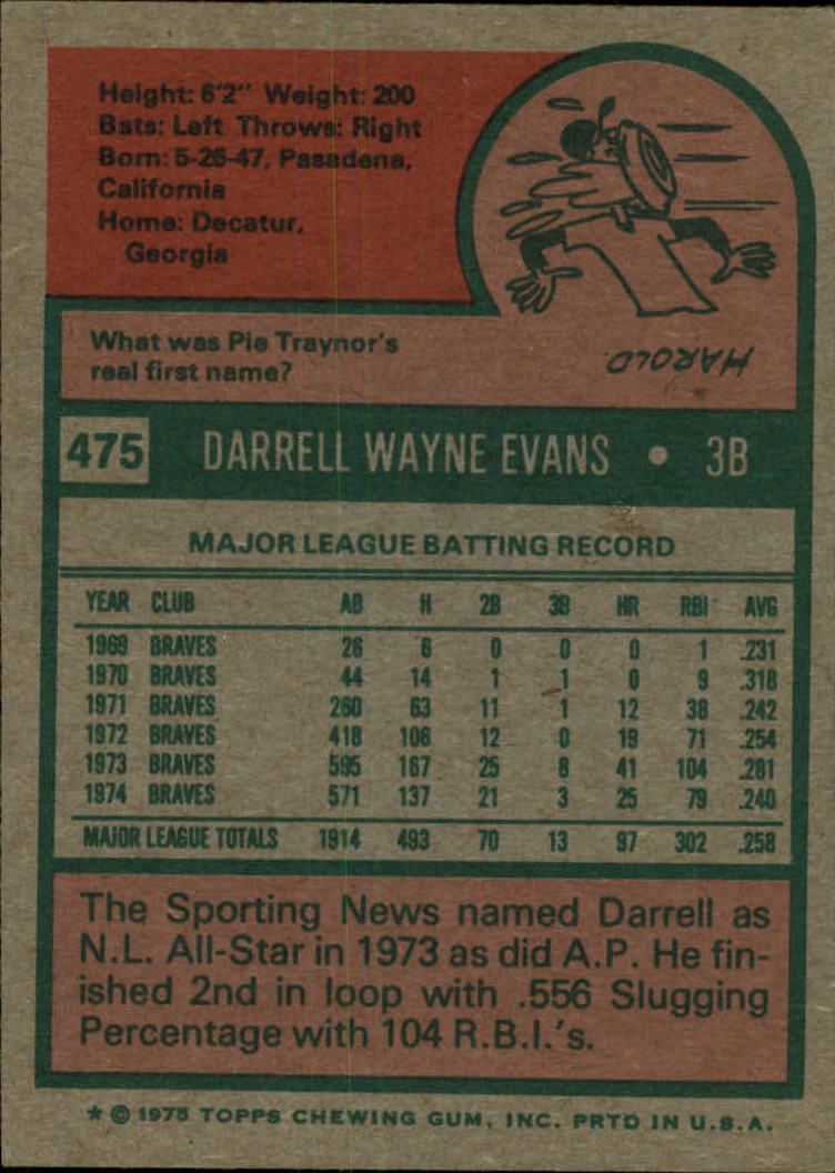 1975 TOPPS BASEBALL ASSORTED SINGLES U-PICK #412-506 - Picture 318 of 500