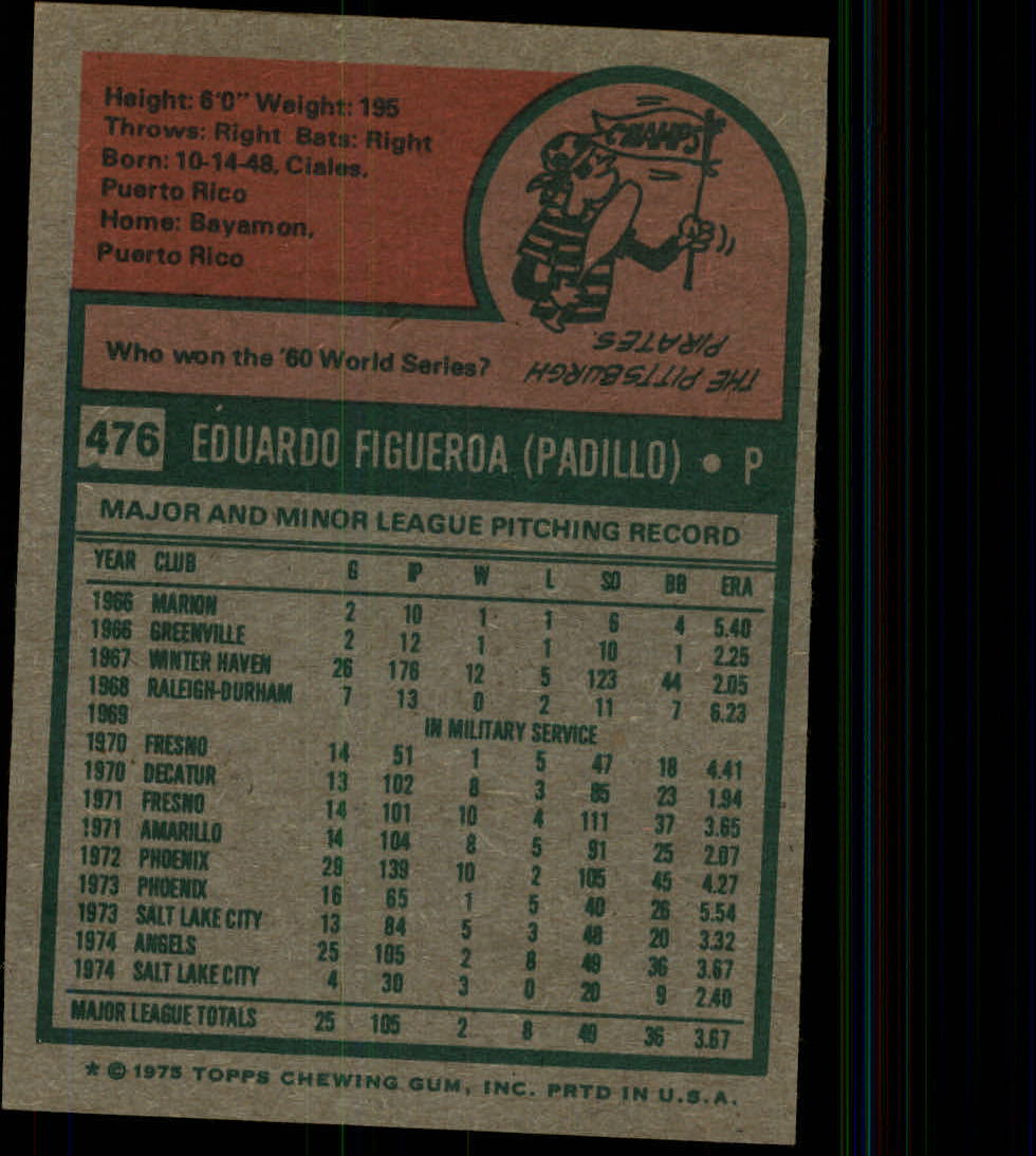 1975 TOPPS BASEBALL ASSORTED SINGLES U-PICK #412-506 - Picture 326 of 500