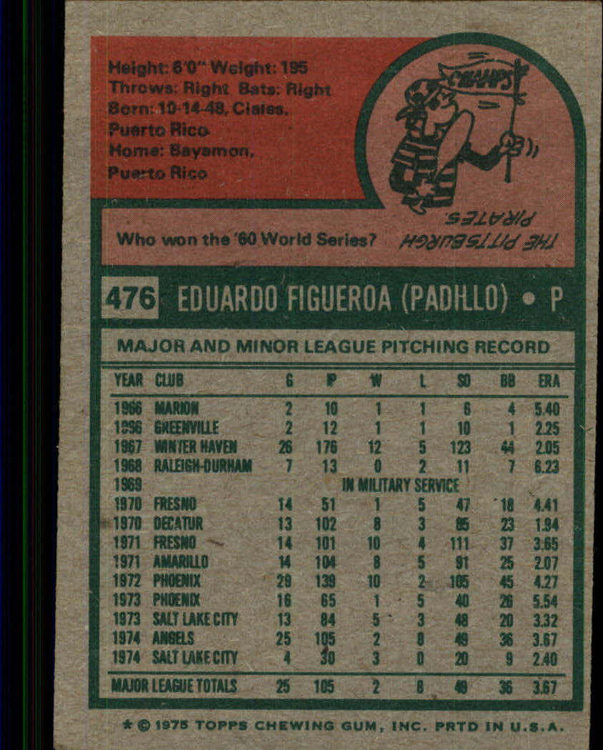 1975 TOPPS BASEBALL ASSORTED SINGLES U-PICK #412-506 - Picture 328 of 500