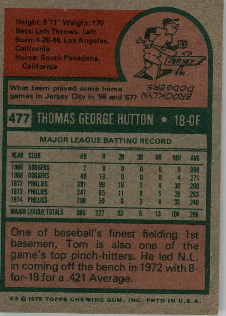 1975 TOPPS BASEBALL ASSORTED SINGLES U-PICK #412-506 - Picture 336 of 500