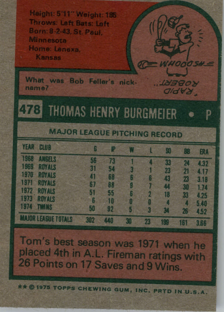 1975 TOPPS BASEBALL ASSORTED SINGLES U-PICK #412-506 - Picture 340 of 500