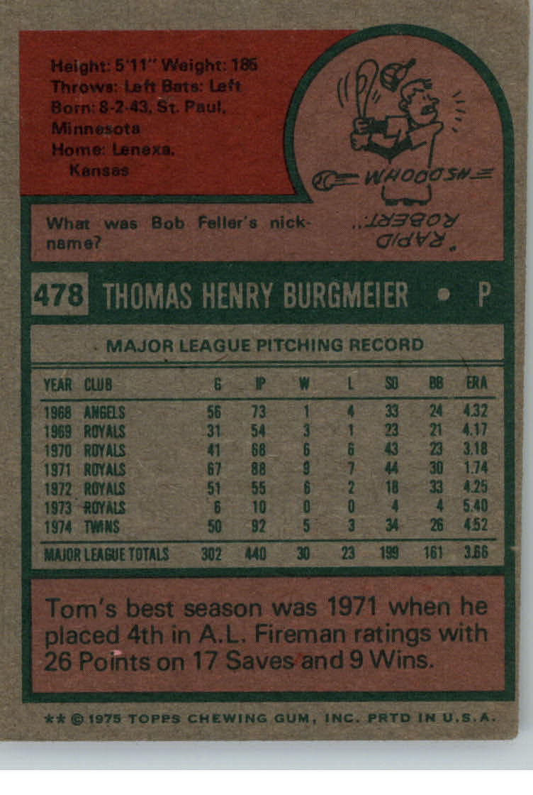 1975 TOPPS BASEBALL ASSORTED SINGLES U-PICK #412-506 - Picture 342 of 500