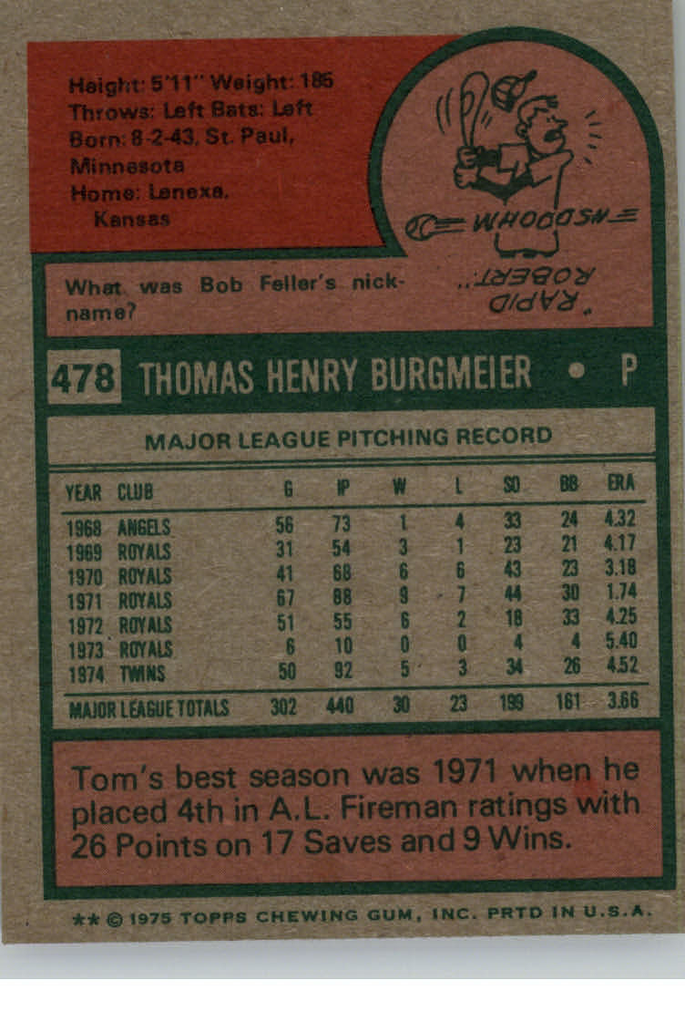 1975 TOPPS BASEBALL ASSORTED SINGLES U-PICK #412-506 - Picture 344 of 500