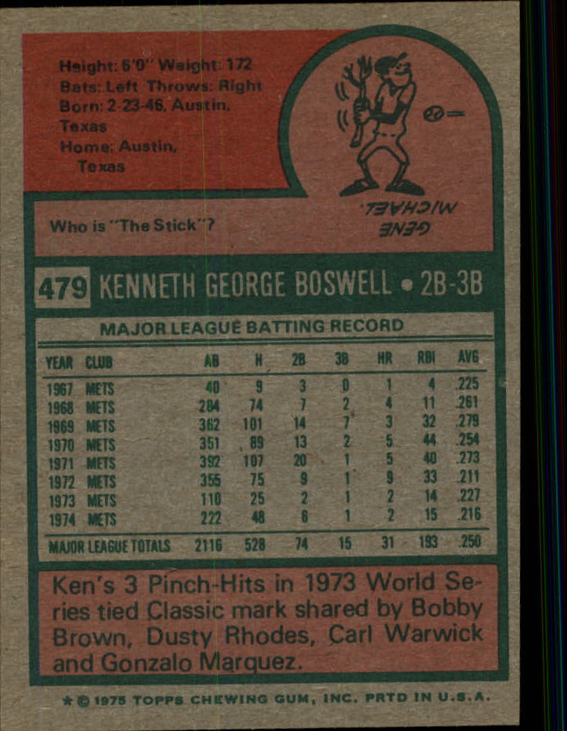 1975 TOPPS BASEBALL ASSORTED SINGLES U-PICK #412-506 - Picture 348 of 500