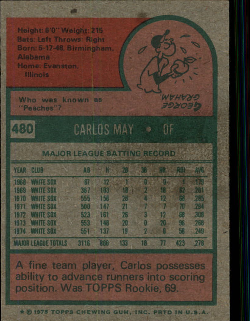 1975 TOPPS BASEBALL ASSORTED SINGLES U-PICK #412-506 - Picture 360 of 500