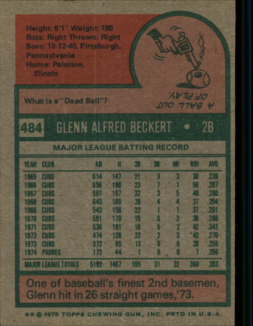 1975 TOPPS BASEBALL ASSORTED SINGLES U-PICK #412-506 - Picture 376 of 500