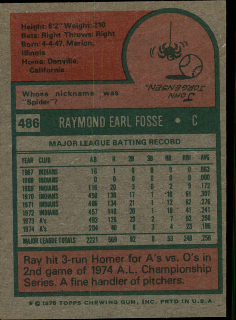 1975 TOPPS BASEBALL ASSORTED SINGLES U-PICK #412-506 - Picture 386 of 500