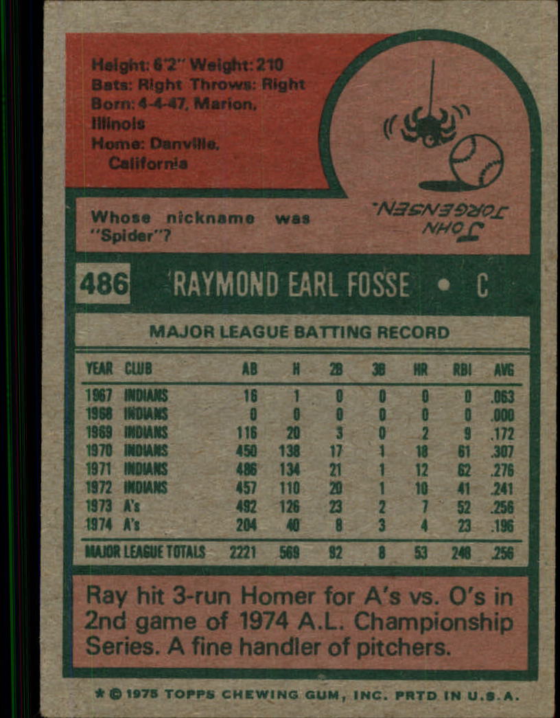 1975 TOPPS BASEBALL ASSORTED SINGLES U-PICK #412-506 - Picture 388 of 500