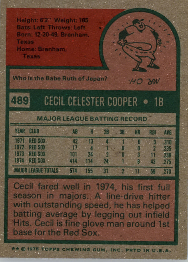 1975 TOPPS BASEBALL ASSORTED SINGLES U-PICK #412-506 - Picture 408 of 500