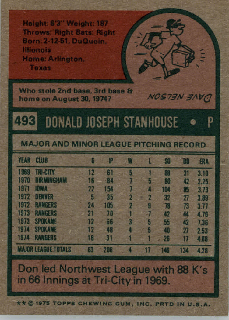 1975 TOPPS BASEBALL ASSORTED SINGLES U-PICK #412-506 - Picture 430 of 500