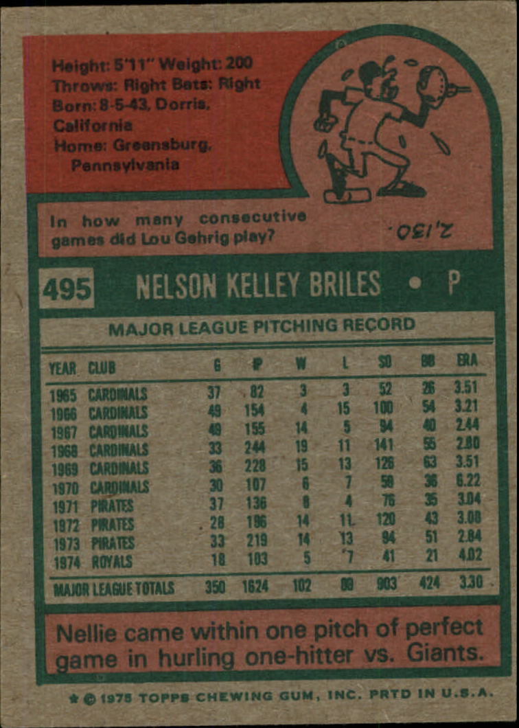 1975 TOPPS BASEBALL ASSORTED SINGLES U-PICK #412-506 - Picture 434 of 500