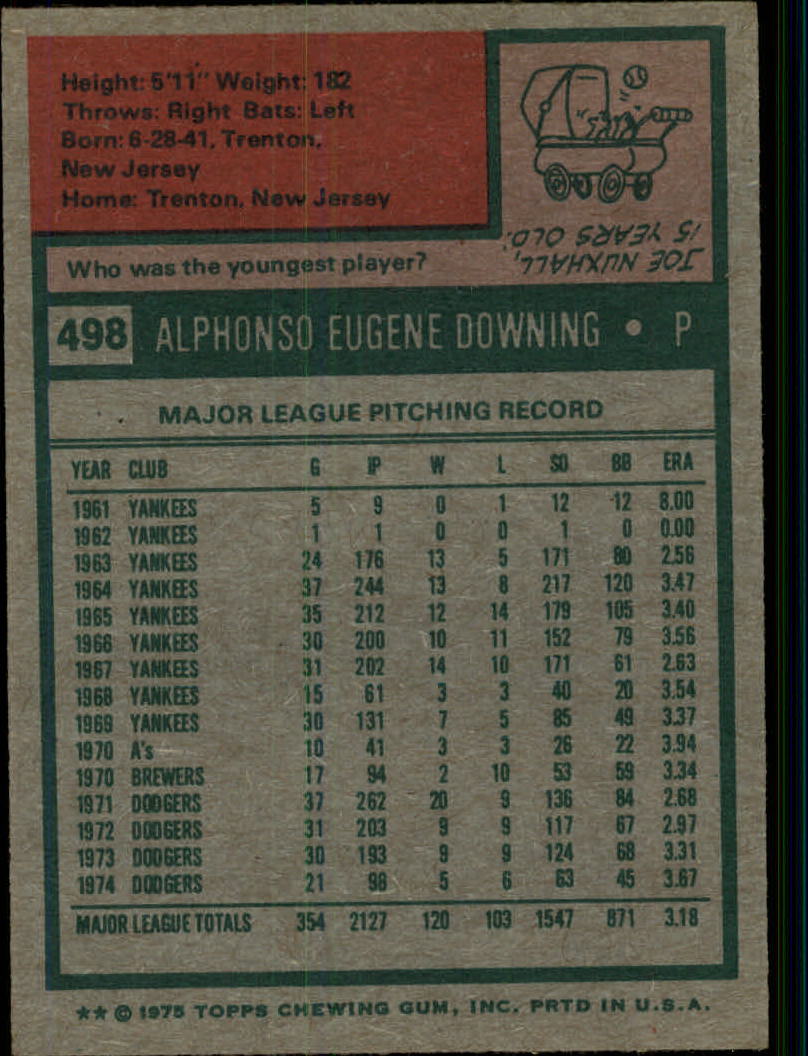 1975 TOPPS BASEBALL ASSORTED SINGLES U-PICK #412-506 - Picture 454 of 500