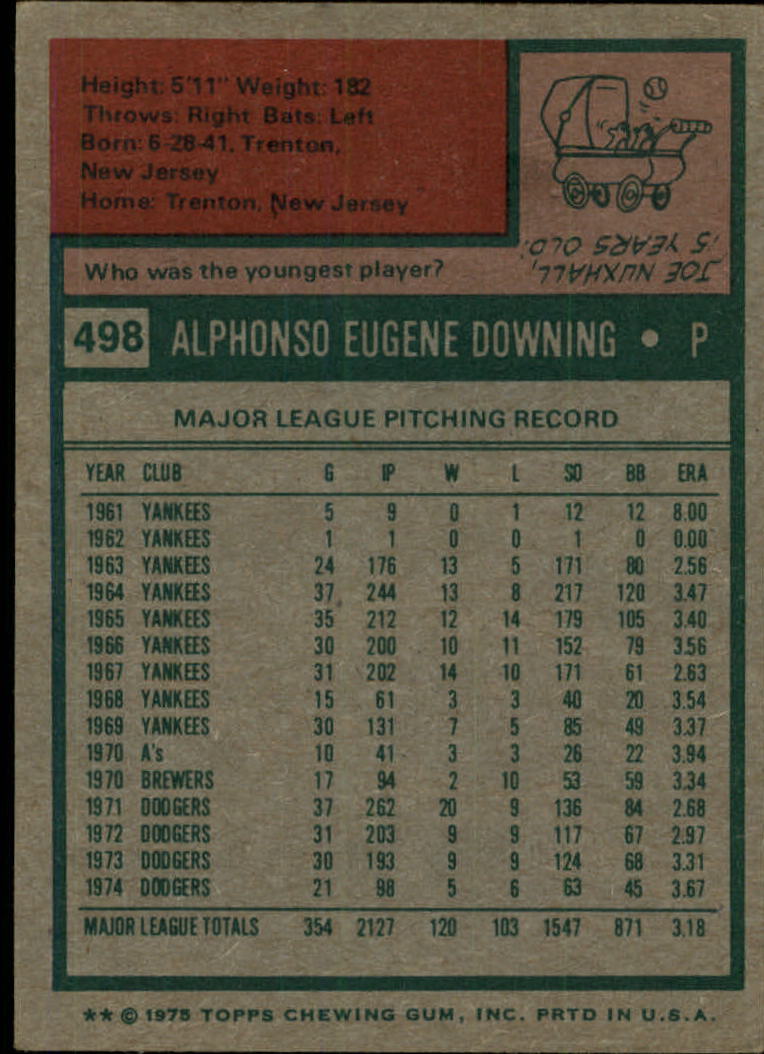 1975 TOPPS BASEBALL ASSORTED SINGLES U-PICK #412-506 - Picture 456 of 500