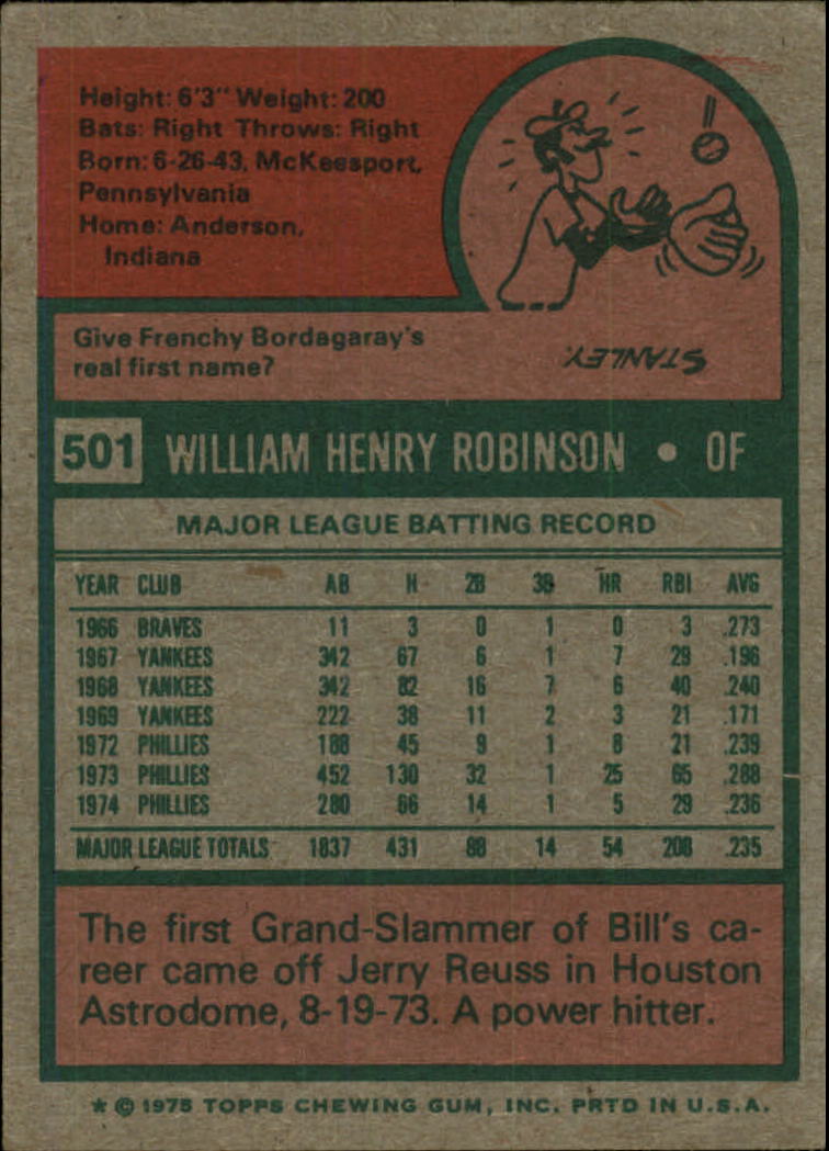 1975 TOPPS BASEBALL ASSORTED SINGLES U-PICK #412-506 - Picture 468 of 500