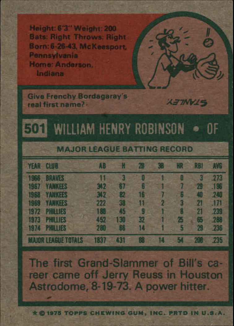 1975 TOPPS BASEBALL ASSORTED SINGLES U-PICK #412-506 - Picture 470 of 500