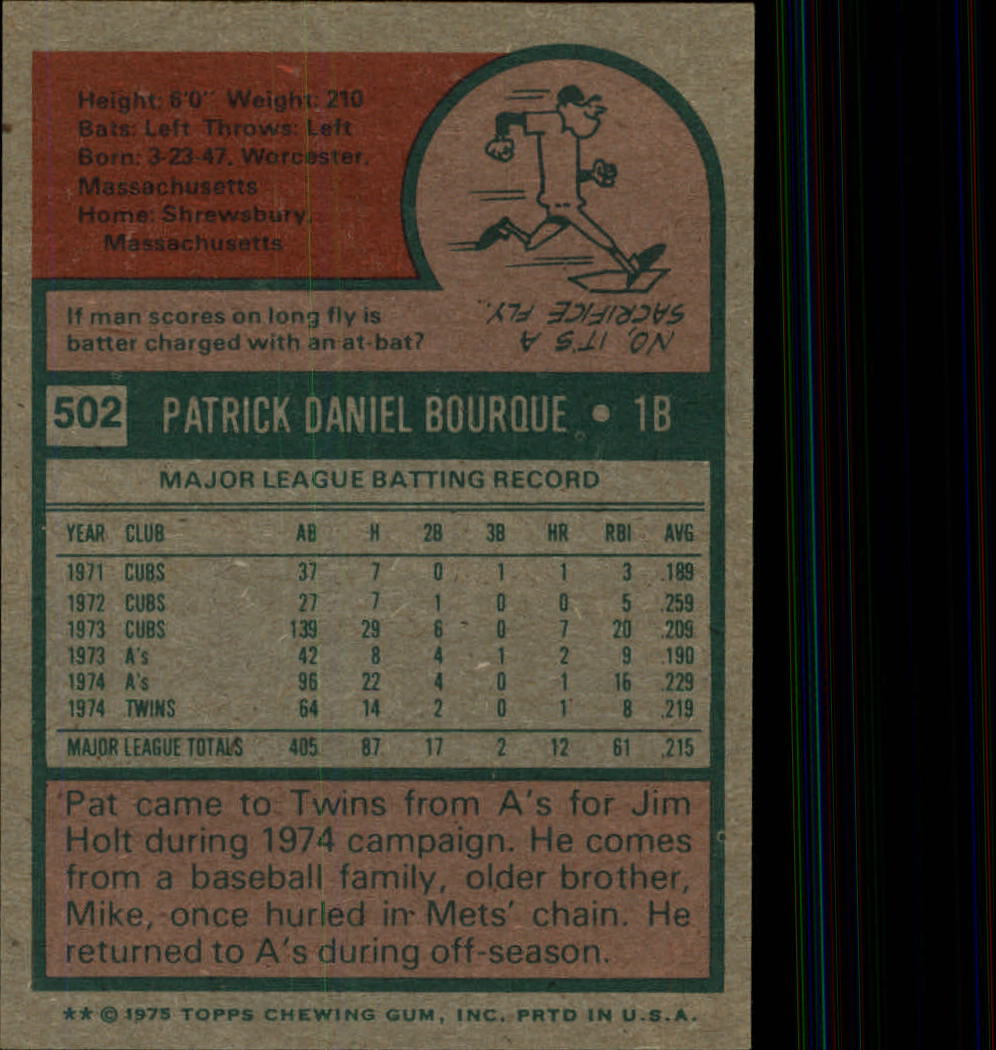 1975 TOPPS BASEBALL ASSORTED SINGLES U-PICK #412-506 - Picture 472 of 500