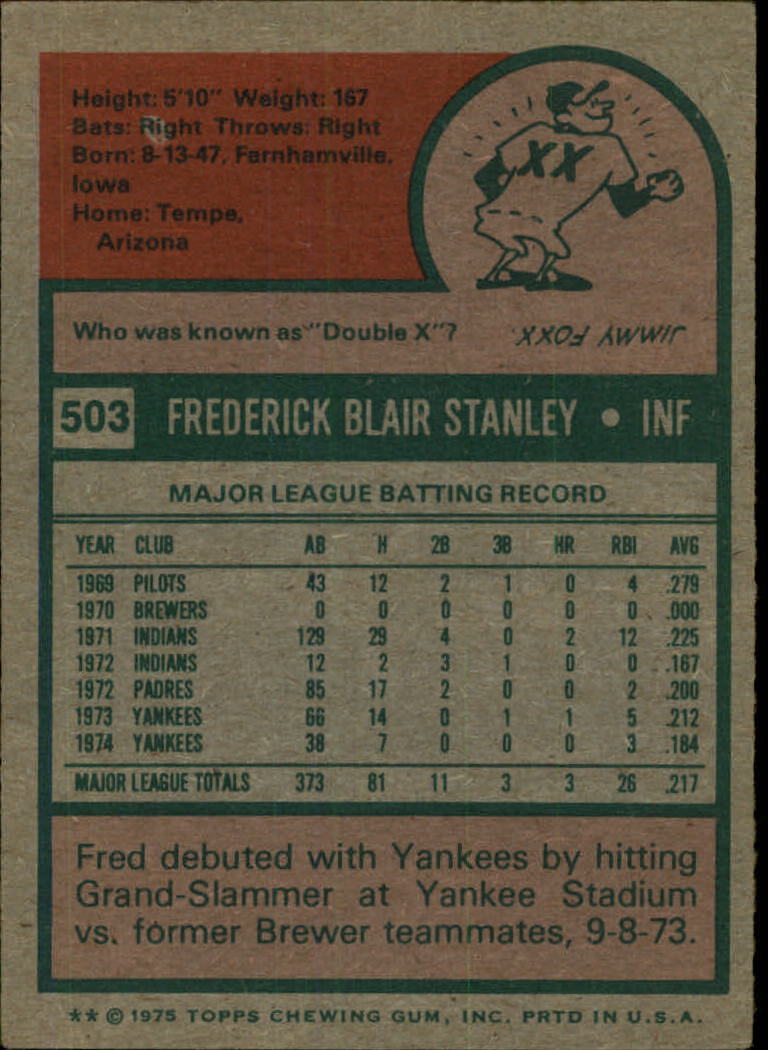 1975 TOPPS BASEBALL ASSORTED SINGLES U-PICK #412-506 - Picture 478 of 500