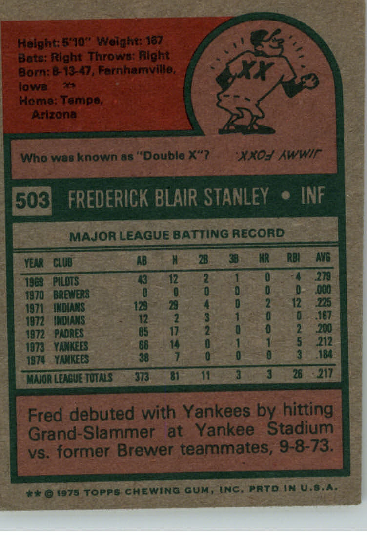 1975 TOPPS BASEBALL ASSORTED SINGLES U-PICK #412-506 - Picture 480 of 500