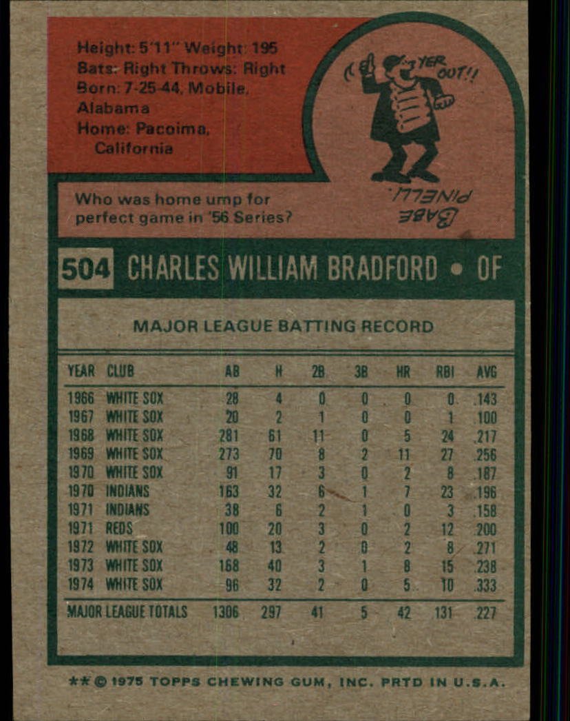 1975 TOPPS BASEBALL ASSORTED SINGLES U-PICK #412-506 - Picture 482 of 500