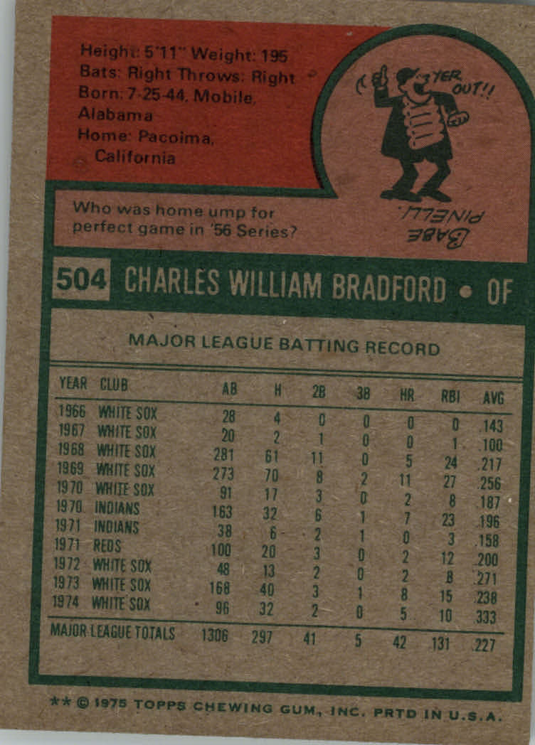 1975 TOPPS BASEBALL ASSORTED SINGLES U-PICK #412-506 - Picture 484 of 500