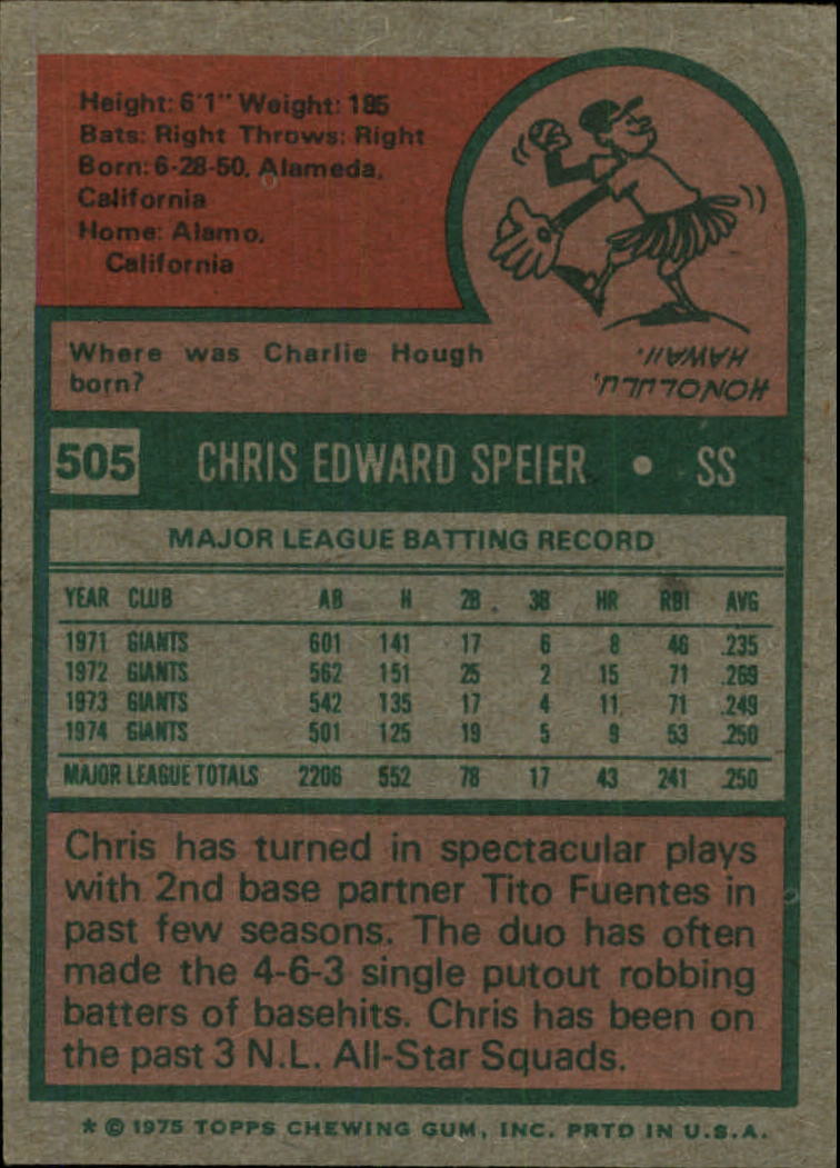 1975 TOPPS BASEBALL ASSORTED SINGLES U-PICK #412-506 - Picture 492 of 500