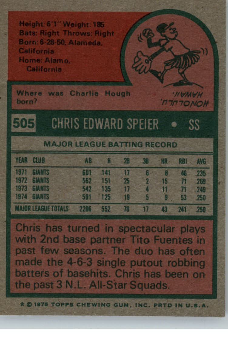 1975 TOPPS BASEBALL ASSORTED SINGLES U-PICK #412-506 - Picture 494 of 500