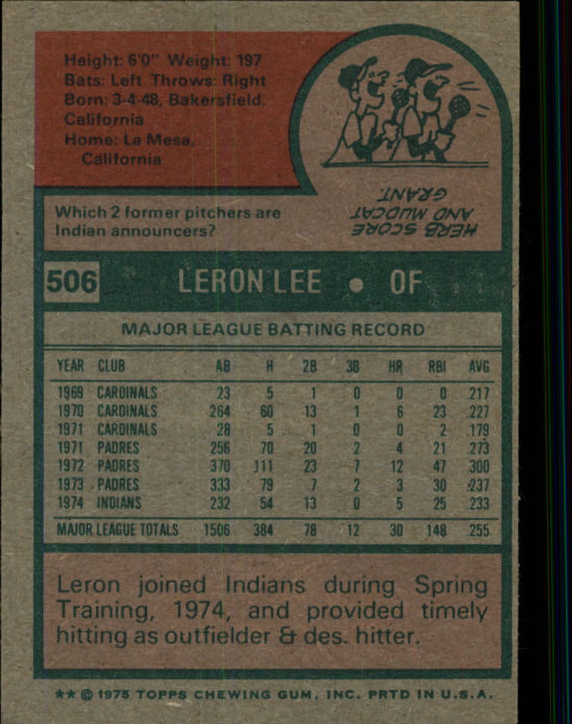 1975 TOPPS BASEBALL ASSORTED SINGLES U-PICK #412-506 - Picture 498 of 500