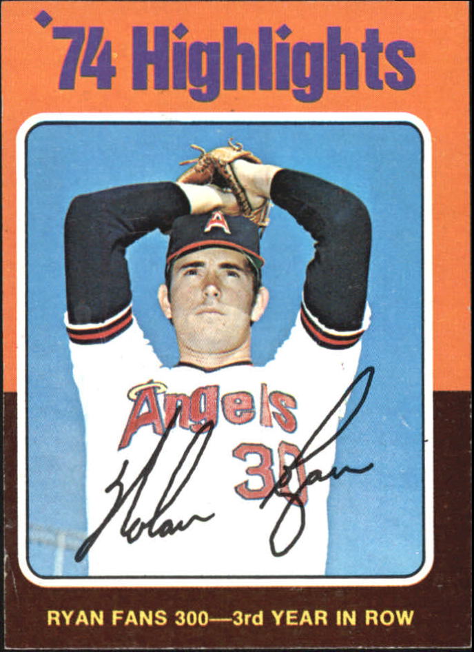 1975 Topps Mini #5 Nolan Ryan HL/Fans 300 for/3rd Year in a Row