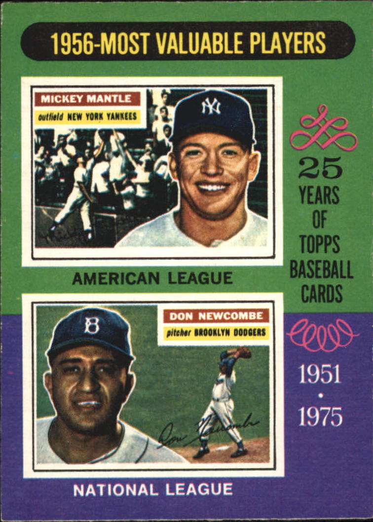1975 O-Pee-Chee #194 M.Mantle/D.Newcombe MVP