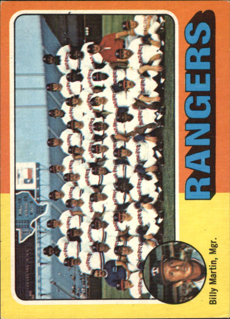 1975 O-Pee-Chee #511 Rangers Team CL/Billy Martin MG