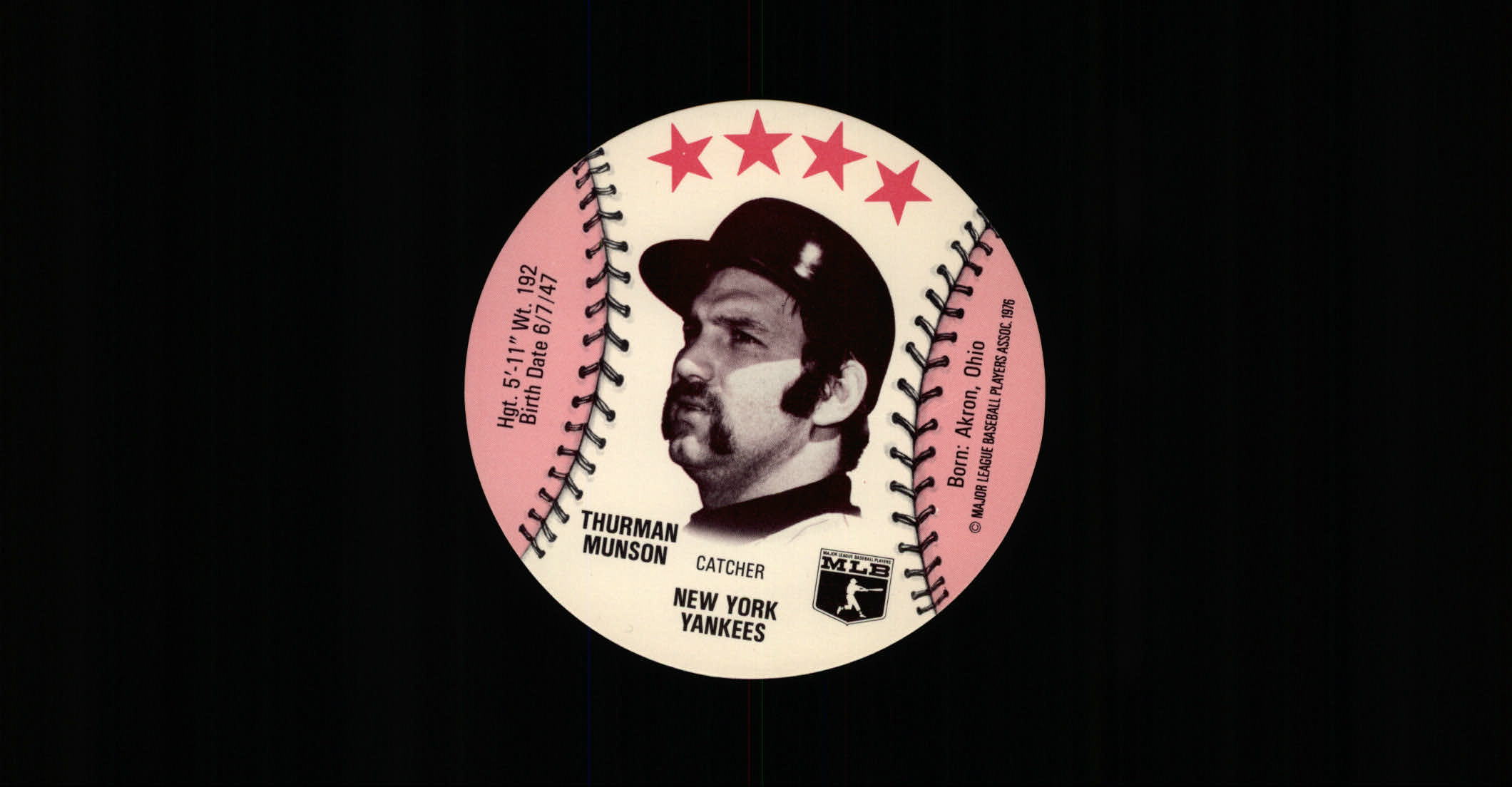 1976 Blankback Discs #41 Thurman Munson