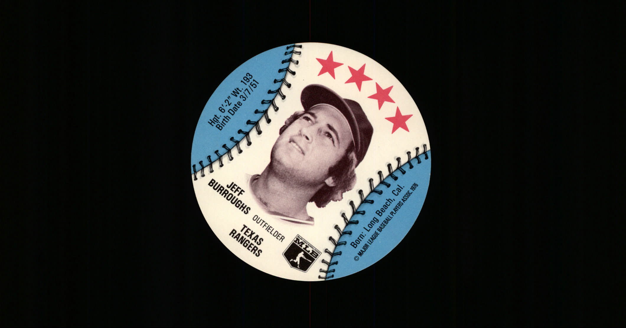 1976 Orbakers Discs #6 Jeff Burroughs