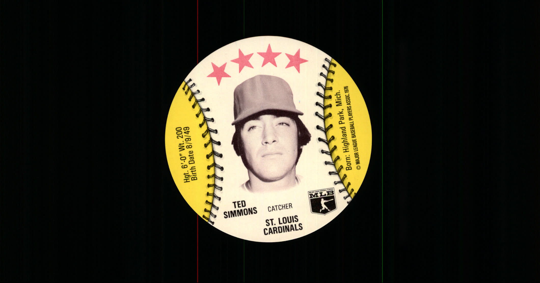 1976 Towne Club Discs #56 Ted Simmons