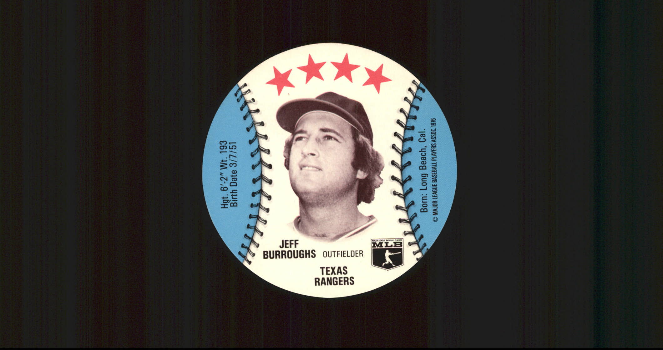 1976 Isaly Discs #6 Jeff Burroughs