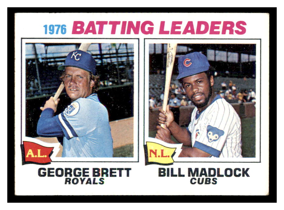1977 Topps #1 Batting Leaders/George Brett/Bill Madlock