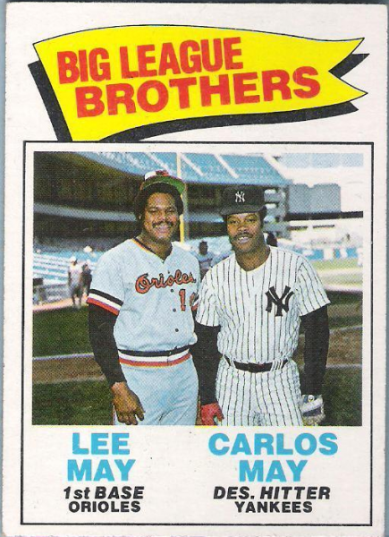 1977 Topps #633 Brothers/Lee May/Carlos May