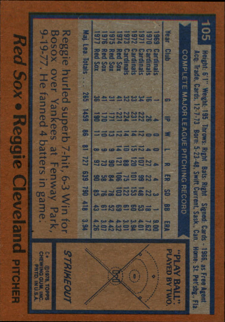 1978 TOPPS BASEBALL ASSORTED SINGLES U-PICK #1-108 - Picture 462 of 472