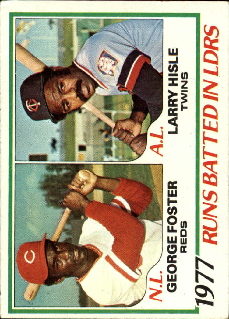 1978 Topps #203 RBI Leaders/George Foster/Larry Hisle