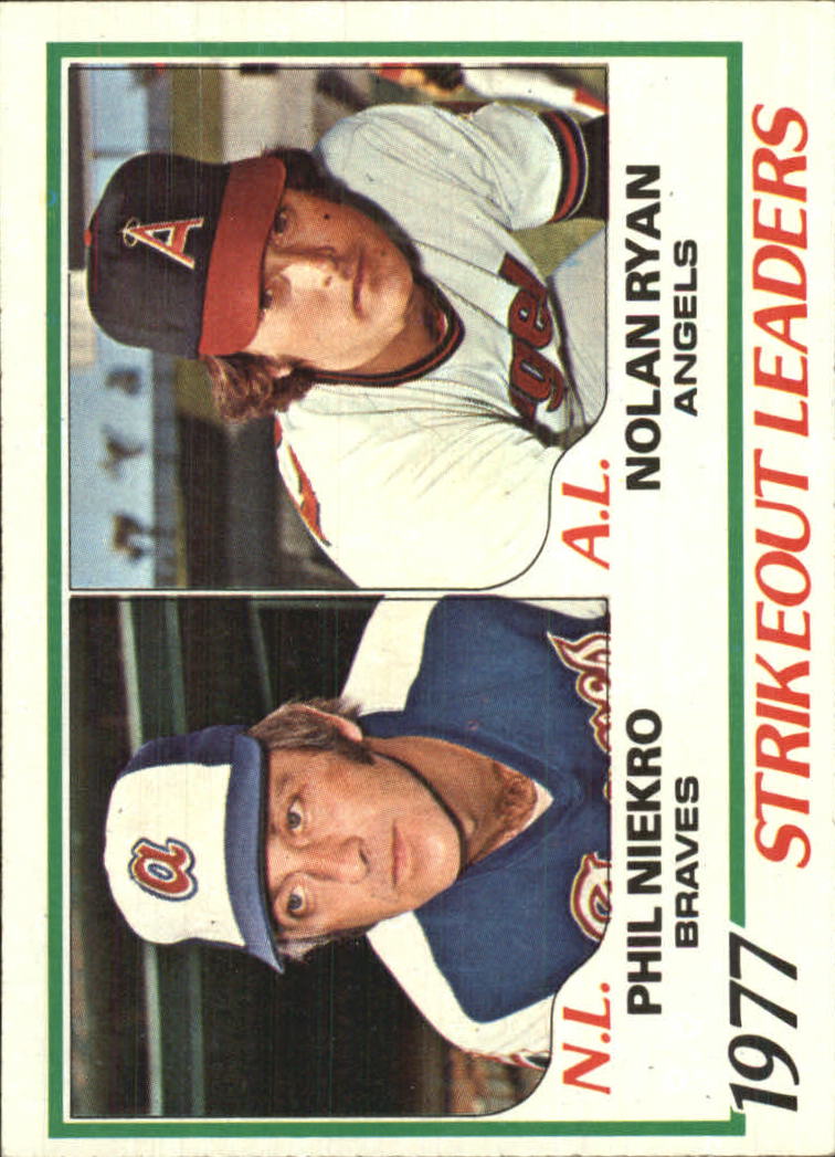 1978 Topps #206 Strikeout Leaders DP/Phil Niekro/Nolan Ryan