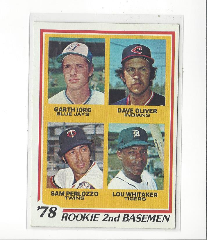 1978 Topps #704 Rookie 2nd Basemen/Garth Iorg RC/Dave Oliver RC/Sam Perlozzo RC/Lou Whitaker RC