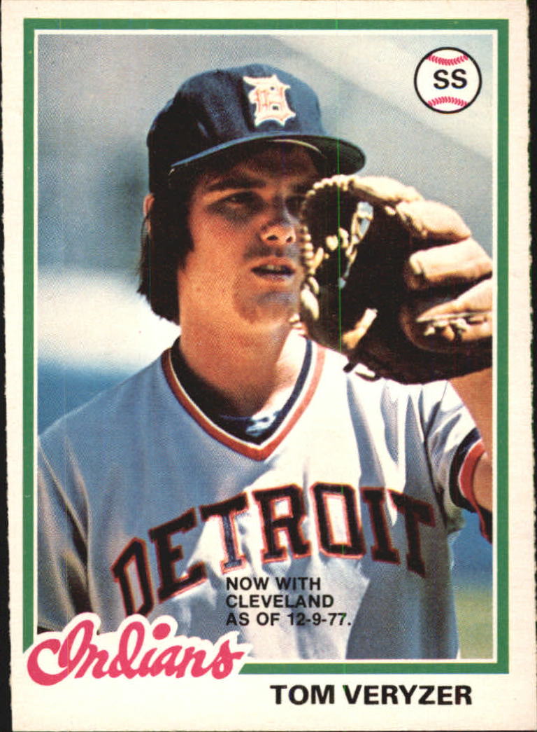 1978 O-Pee-Chee #14 Tom Veryzer/Now with Cleveland as of 12-9-77