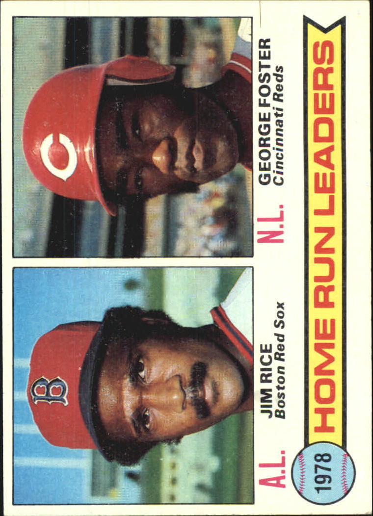 1979 Topps #2 Home Run Leaders/Jim Rice/George Foster