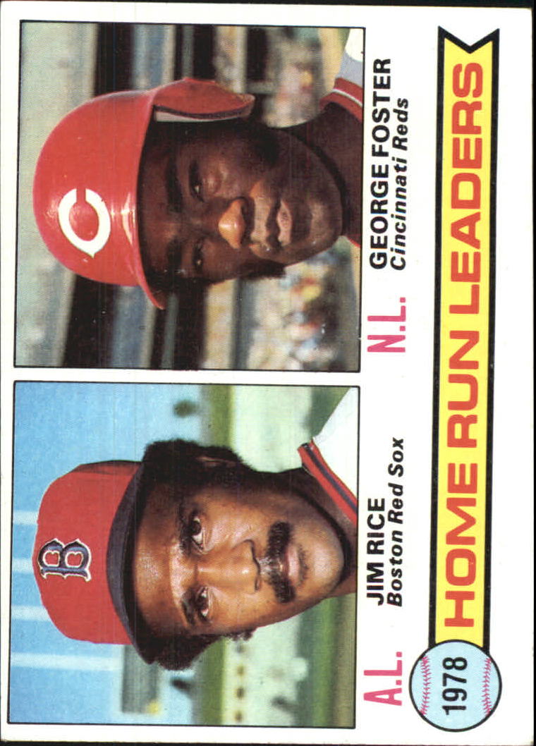 1979 Topps #2 Home Run Leaders/Jim Rice/George Foster