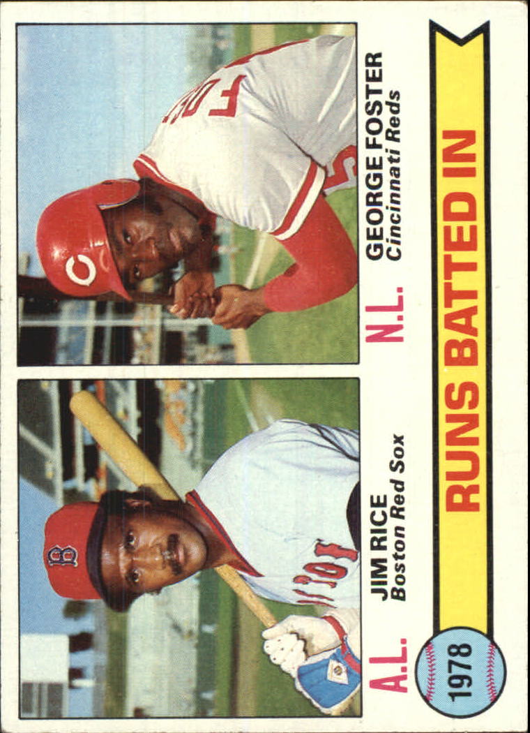 1979 Topps #3 RBI Leaders/Jim Rice/George Foster