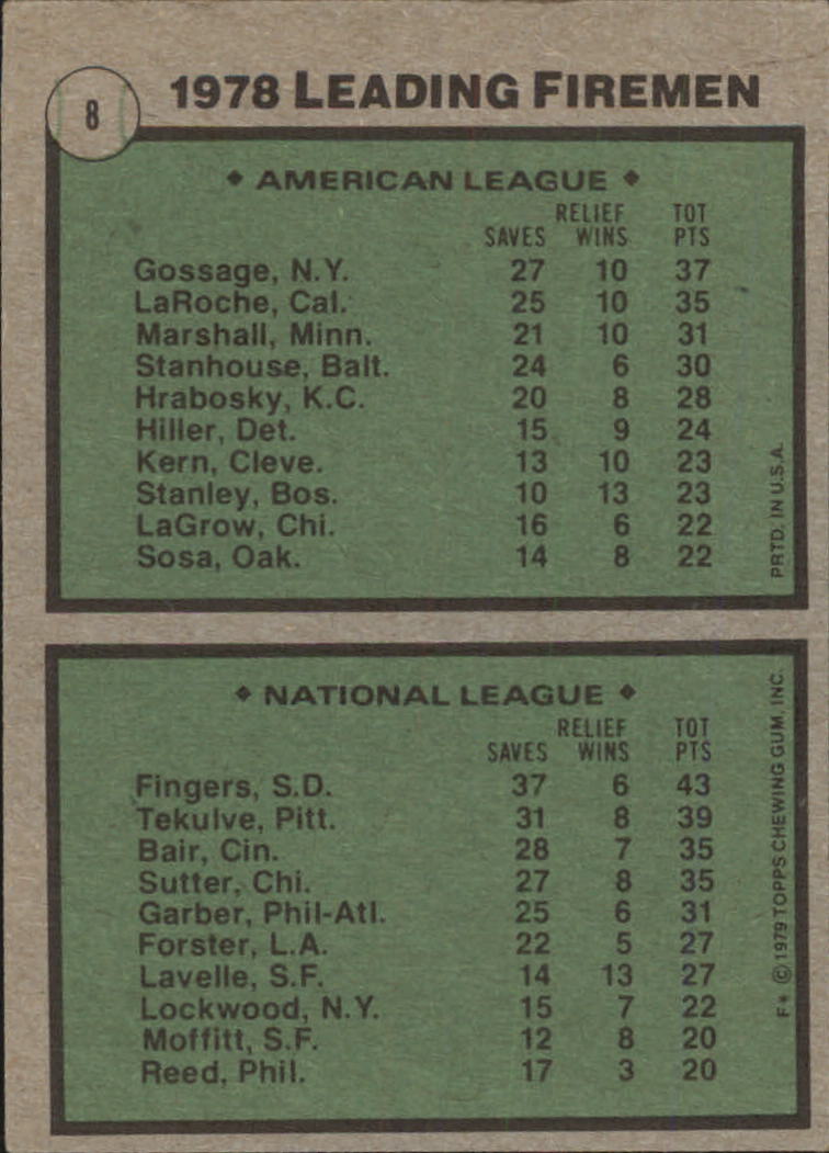 1979 Topps #7 ERA Leaders/Ron Guidry/Craig Swan back image