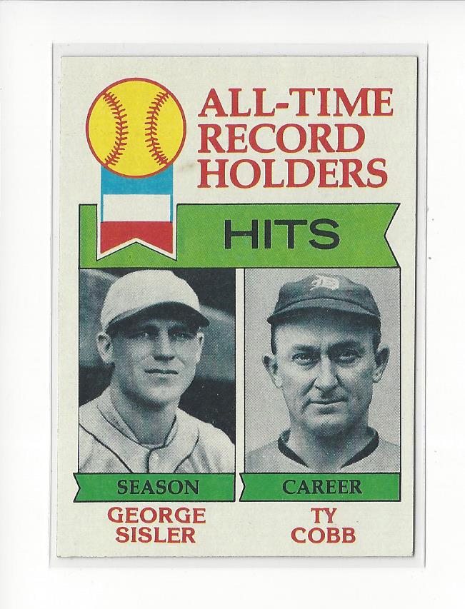 1979 Topps #411 George Sisler ATL/Ty Cobb