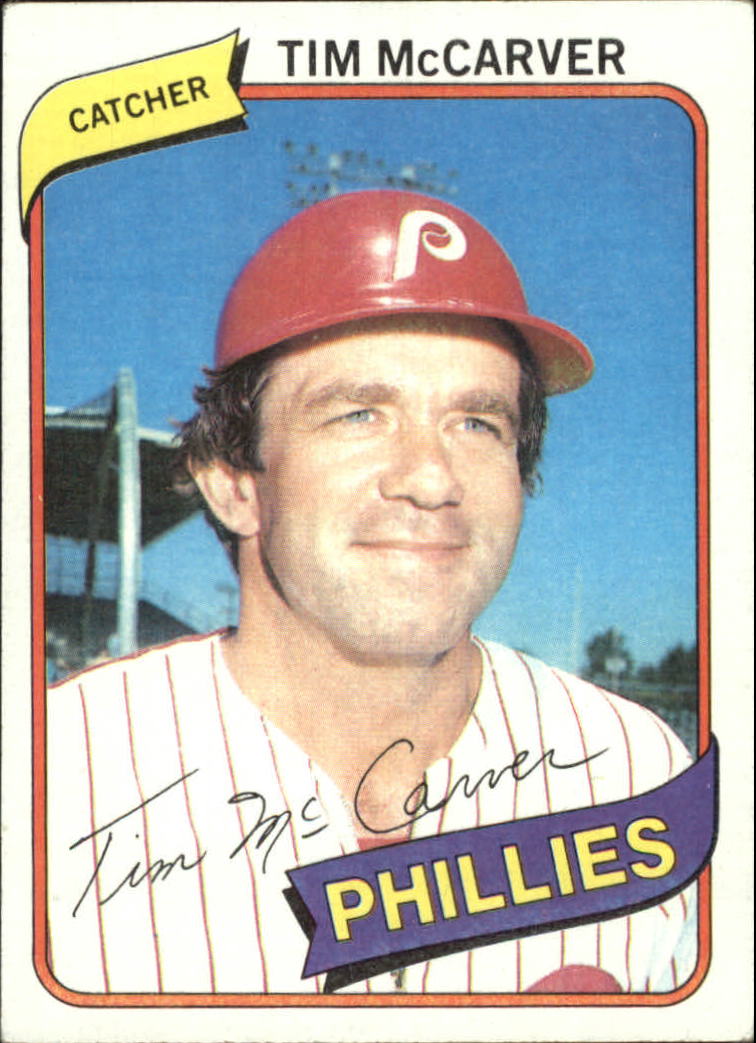 1980 Topps Philadelphia Phillies Baseball Card #178 Tim McCarver - EX